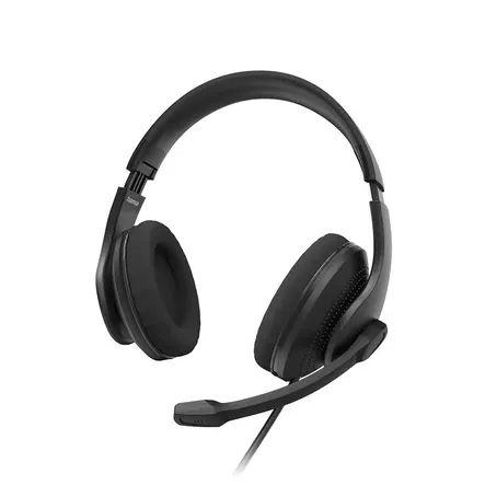 HAMA HS-USB300 V2 PC OFFICE OVER-EAR STEREO KUULOKKEET MUSTA - Langalliset kuulokkeet - 4047443471680 - 2