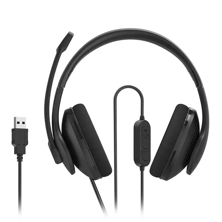 HAMA HS-USB300 V2 PC OFFICE OVER-EAR STEREO KUULOKKEET MUSTA - Langalliset kuulokkeet - 4047443471680 - 1