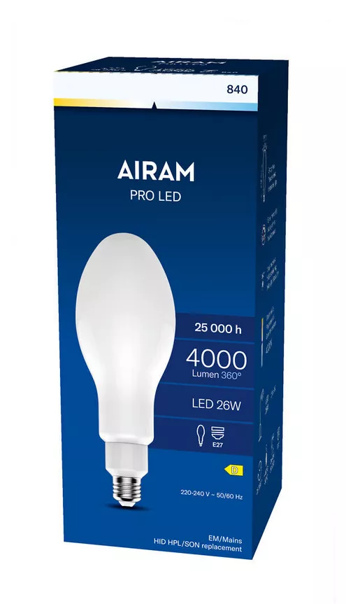 Airam E27 26W Pro Led ED90 840 - LED-polttimot - 6435200293930 - 1