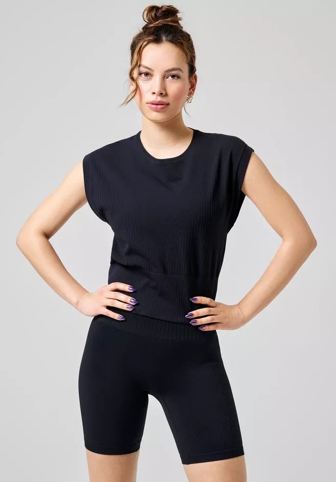 Casall Seamless Graphical Rib Tee - Naisten treenipaidat - 23101 - 1