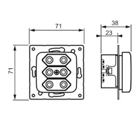 ABB JUSSI 3E/2,5A/IP20 UKJ 2X VAL - Upotettavat pistorasiat - 2506172 - 4