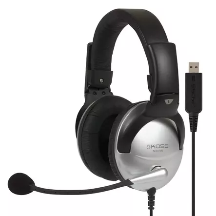 KOSS SB45 USB OVER-EAR KUULOKE MIKROFONILLA MUSTA/HOPEA - Langalliset kuulokkeet - 212991782012 - 2