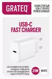 GRATEQ SAANA GAN VERKKOVIRTALATURI USB-C 25W - Kaapelit ja laturit - 6438327830262 - 3