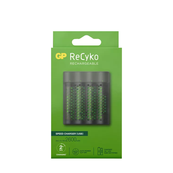 RECYKO SPEED AKKULATURI 4xAA 2600mAh - Muut tarvikkeet - 4891199199462 - 1