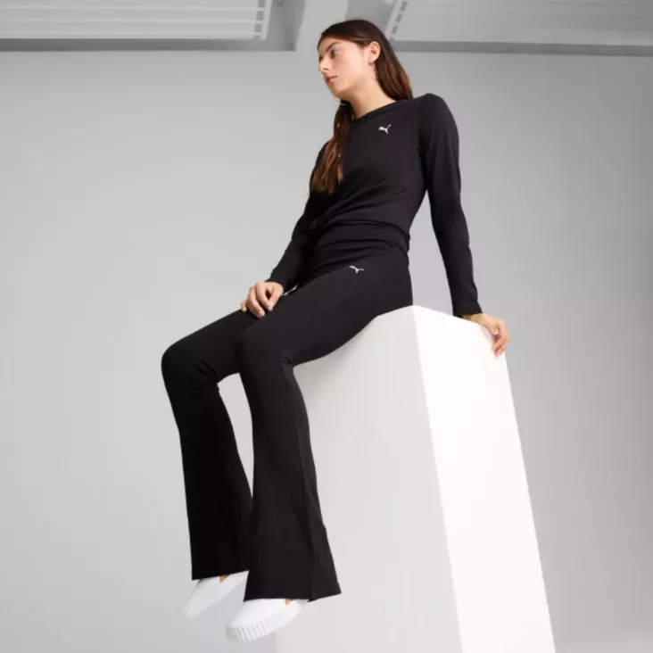 Puma Ess High Waist Flared Leggings - Naisten juoksu- ja treenitrikoot - 631542 - 1