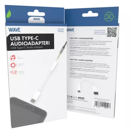 Wave USB-C (TYPE-C) Audioadapteri - Kaapelit ja laturit - 6418312150513 - 1