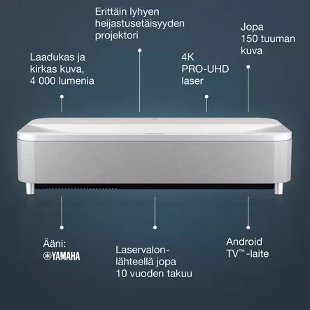 EPSON EHLS800W ÄLYLASERPROJEKTORI VALKOINEN - Projektorit - 8715946710433 - 1