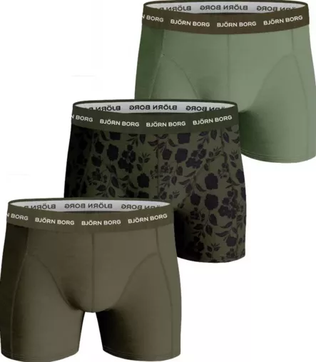 Björn Borg Essential Boxer 3-pack Green - Bokserit - 10000113 - 1