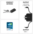 ROLLING SQUARE TAU POWER BANK 1400mAh C/LIGHTNING/MICRO USB MUSTA - Kaapelit ja laturit - 7640170465013 - 4