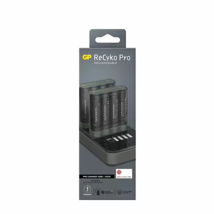 RECYKO PRO LATAUSASEMA USB 8xAA AKKU 2000mAh - Muut tarvikkeet - 4891199204043 - 1