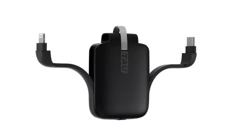 ROLLING SQUARE TAU POWER BANK 1400mAh C/LIGHTNING/MICRO USB MUSTA - Kaapelit ja laturit - 7640170465013 - 1