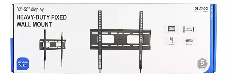 DELTACO ARM-1150 SEINÄKIINNIKE 32-55" - TV-Telineet - 7333048042934 - 1