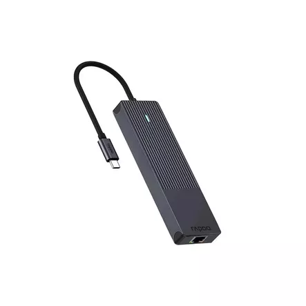 RAPOO UCM-2002 6-IN-1 USB-C -TELAKKA - Kaapelit ja adapterit - 6940056114105 - 1