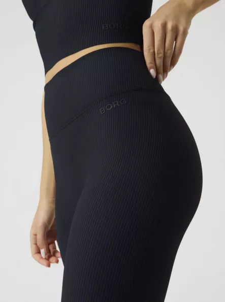 Björn Borg Studio Ribbed Tights - Naisten juoksu- ja treenitrikoot - 10004665 - 2