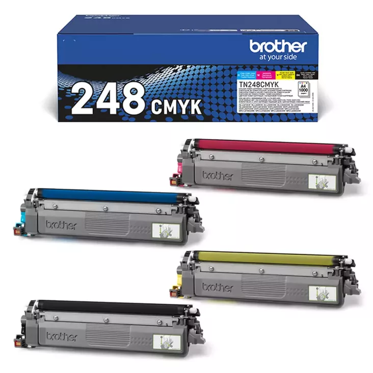 Brother TN248VAL Toner Pack Black+CMY 1000P - Musteet, paperit ja väripatruunat - 4977766821865 - 1
