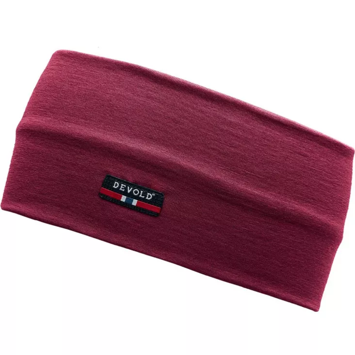 Devold Merino 150 headband beetroot - Vapaa-ajan päähineet - 7028567479995 - 1