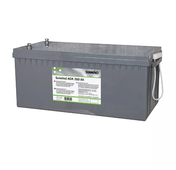 Sunwind AGM akku 12V / 260 Ah - Mökkisähkö akut - 153445 - 1