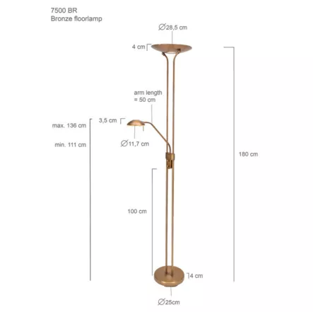 Virvatuli Milan Uplight lattiavalaisin - Lattiavalaisimet - 8712746096347 - 2