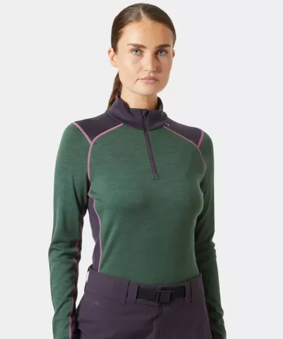 Helly Hansen W lifa merino midw 1/2 zip - Naisten väli- ja alusasut - 49377 - 1