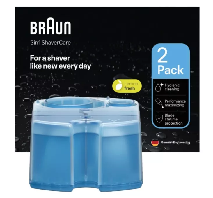 Braun CCR2 3-in-1 ShaverCare puhdistuskasetti 2 kpl - Terät ja tarvikkeet - 4987176176677 - 1