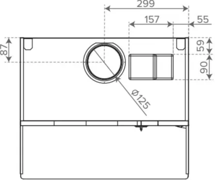 Vallox X-Line Säädinkupu PTXPA 600 - Kaapiston alle asennettava liesituuletin - 7911128 - 2
