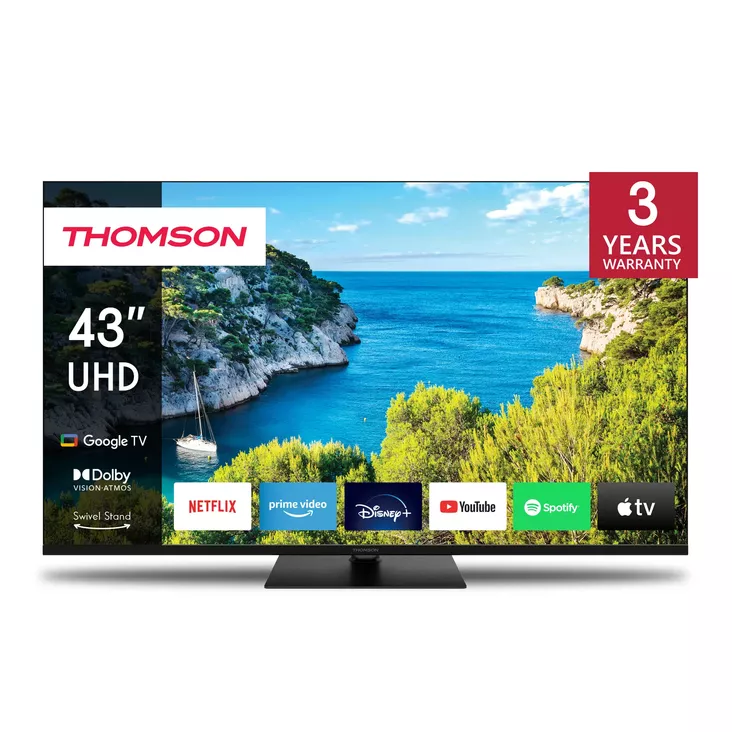 THOMSON 43UG5C14 43" 4K UHD GOOGLE SMART-TV - 40-50 tuumaiset televisiot - 9120106662238 - 1