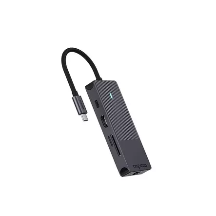 RAPOO UCM-2004 8-IN-1 USB-C TELAKKA - Kaapelit ja adapterit - 6940056114129 - 1