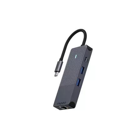 RAPOO UCM-2004 8-IN-1 USB-C TELAKKA - Kaapelit ja adapterit - 6940056114129 - 2