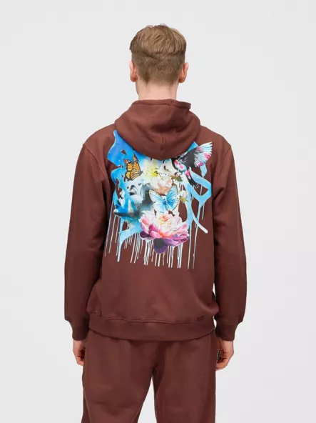 Twentyfour & Art Hoodie U Brown - Miesten paidat - 3000069 - 2