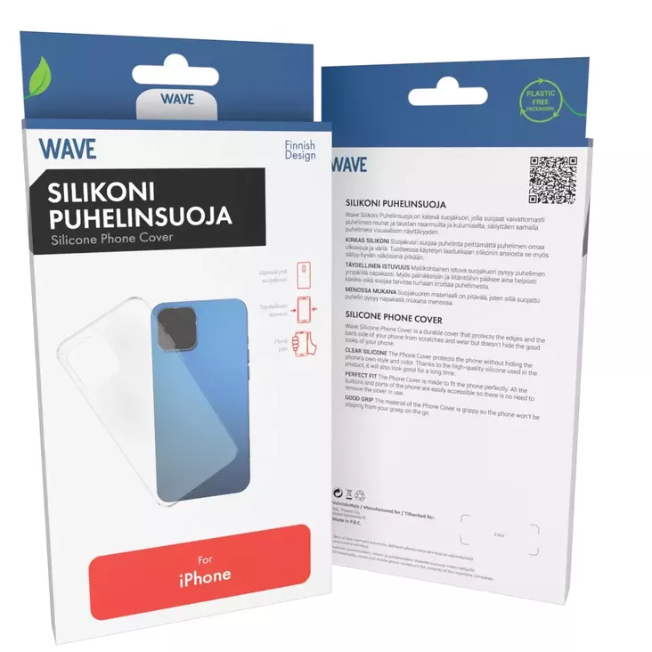 WAVE iPHONE 16e SILIKONISUOJA KIRKAS - Suojakuoret, laukut ja kotelot - 6418312175929 - 1