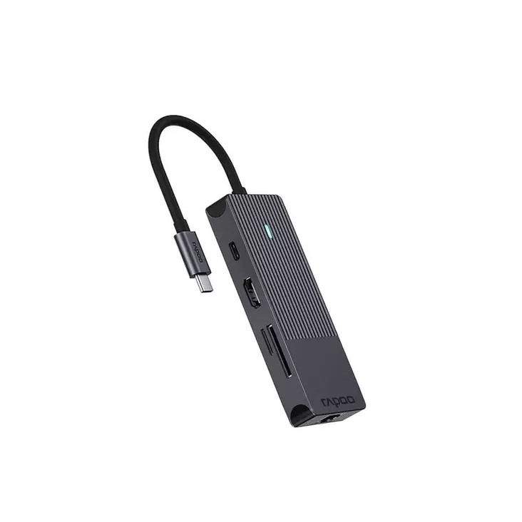 RAPOO UCM-2004 8-IN-1 USB-C TELAKKA - Kaapelit ja adapterit - 6940056114129 - 1