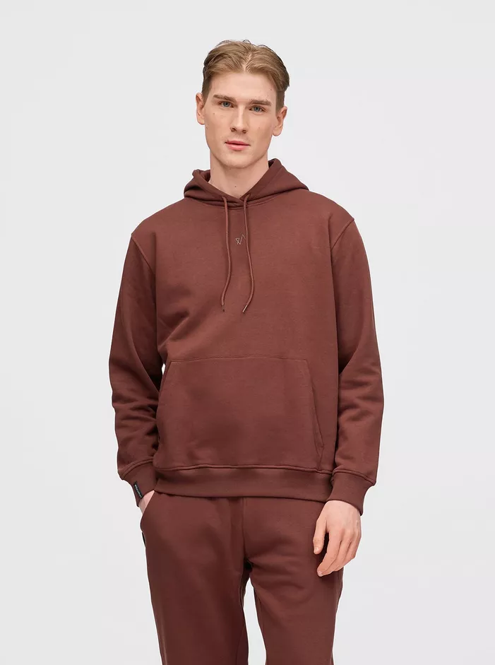 Twentyfour & Art Hoodie U Brown - Miesten paidat - 3000069 - 1