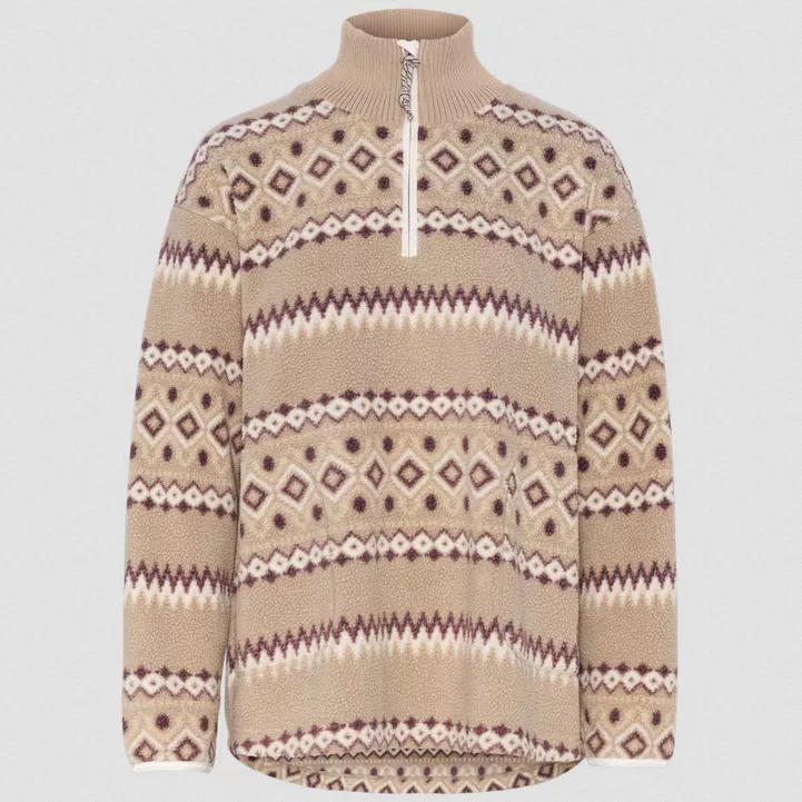 Kari Traa Ruthie midlayer hz - Naisten fleece- ja villapaidat - 623610_MOCHA - 1