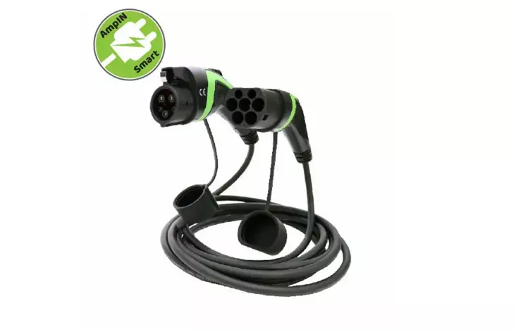 AmpIN Smart latauskaapeli T2-T1 5m - Latauskaapelit - EVC-3-6-T2-T1-5M - 1